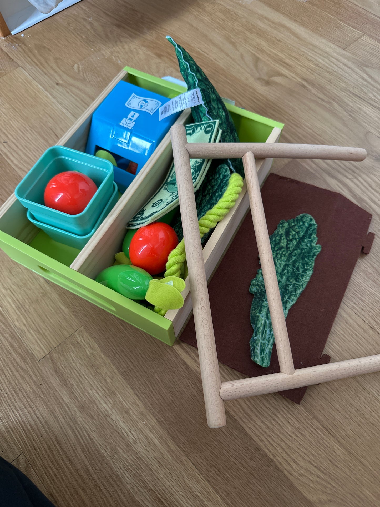 #130 Fischer Price Wooden Fresh Market Stand