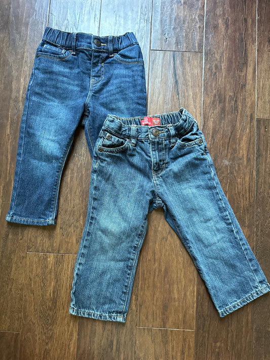 #218.  2 pair of jeans 18-24Month