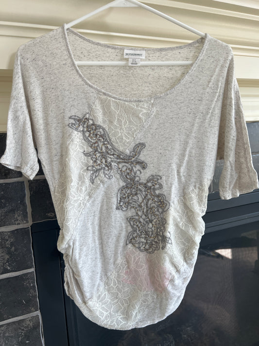 Motherhood Maternity, tshirt with sequins, size small