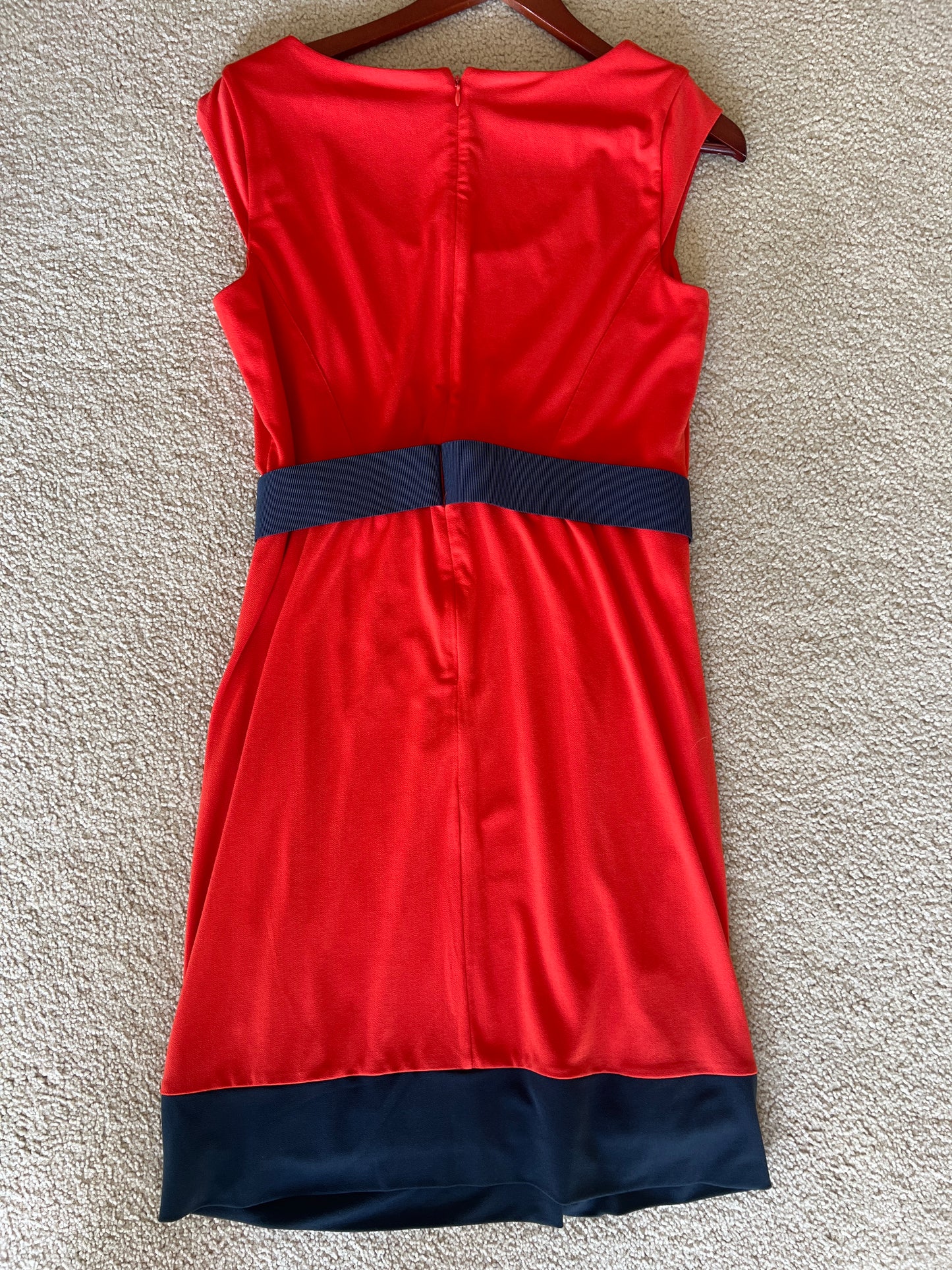 Ann Taylor orange sleeveless dress, size 8