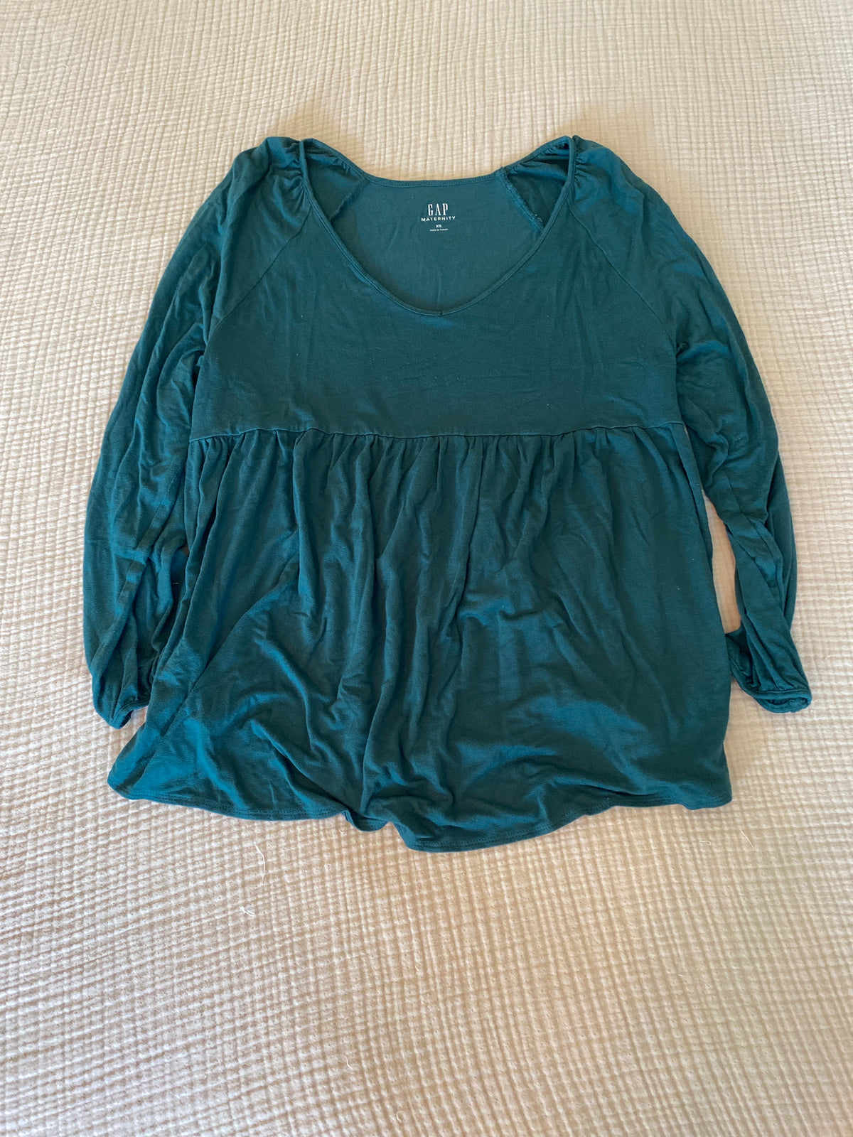 #63-Gap maternity green shirt-size XS