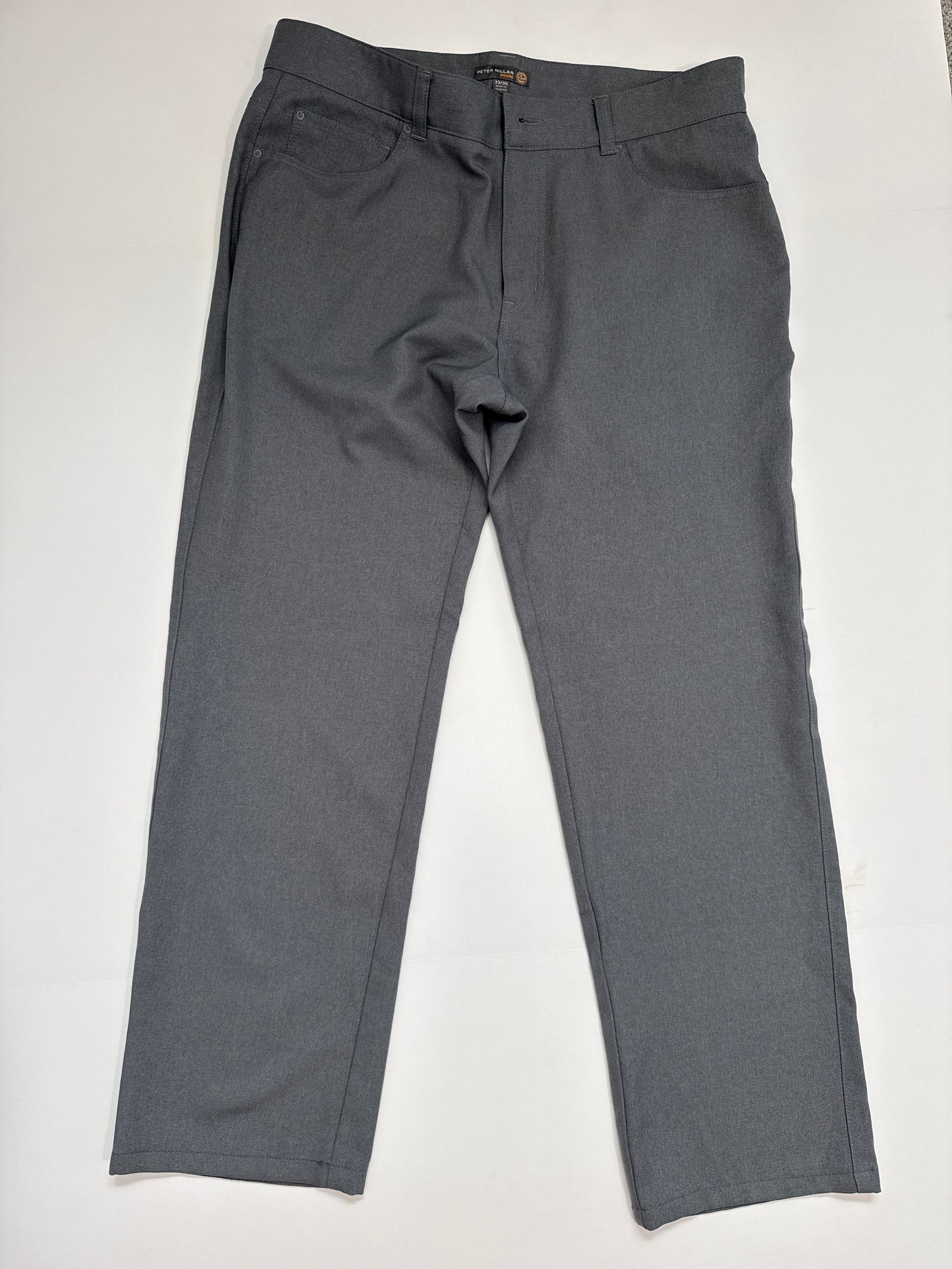#64 Peter Millar Gray Wicking Pants 33/30