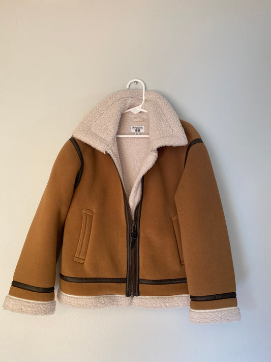 Gender Neutral  size 5-6 brown bomber jacket