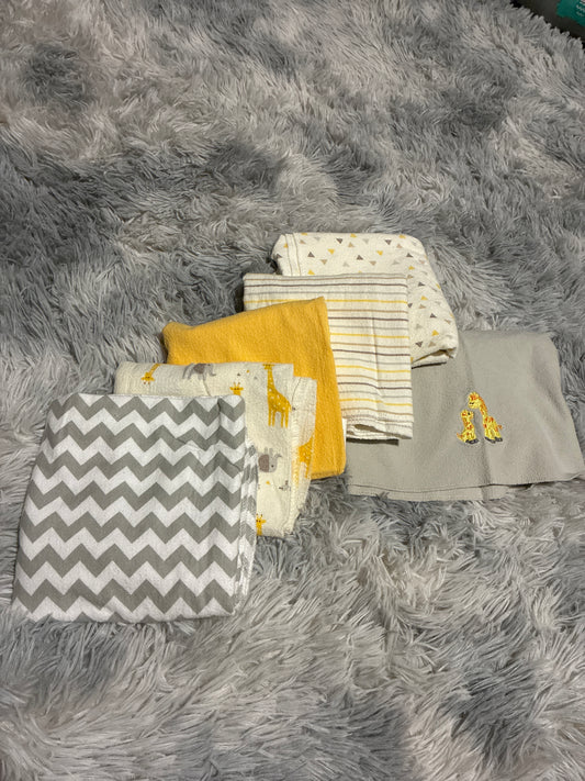 SCO46-swaddle blankets- gender neutral-6 pack