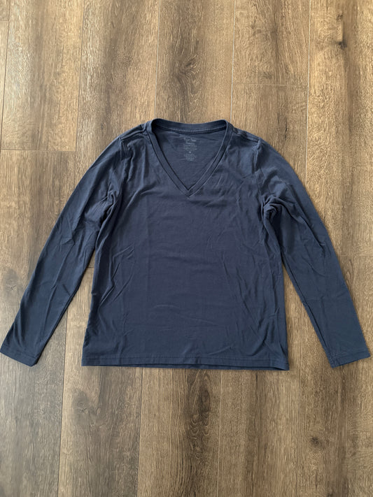 #173-women's long sleeve T size M, navy
