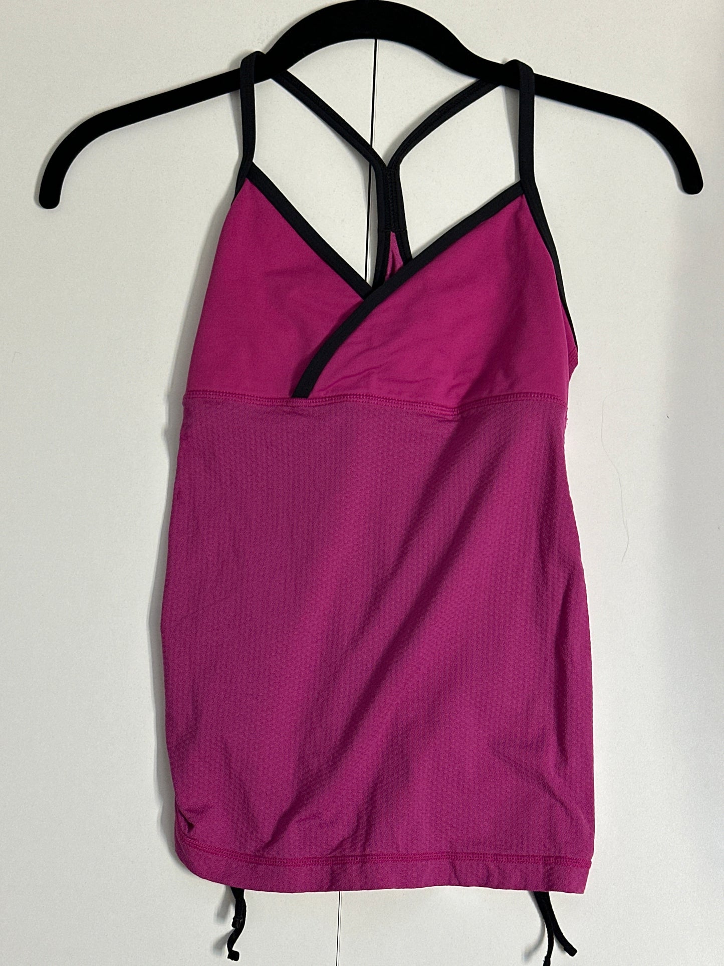 #133 Lululemon Sz 4 Pink Black Tank Top Shirt