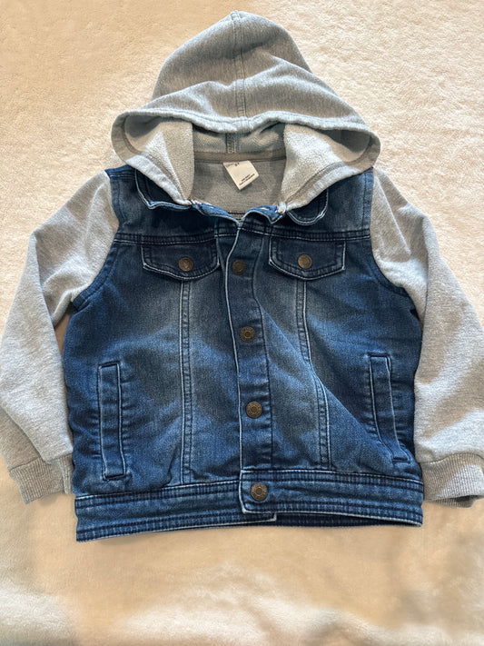 #81 Boys 5 okie dokie denim hooded jacket