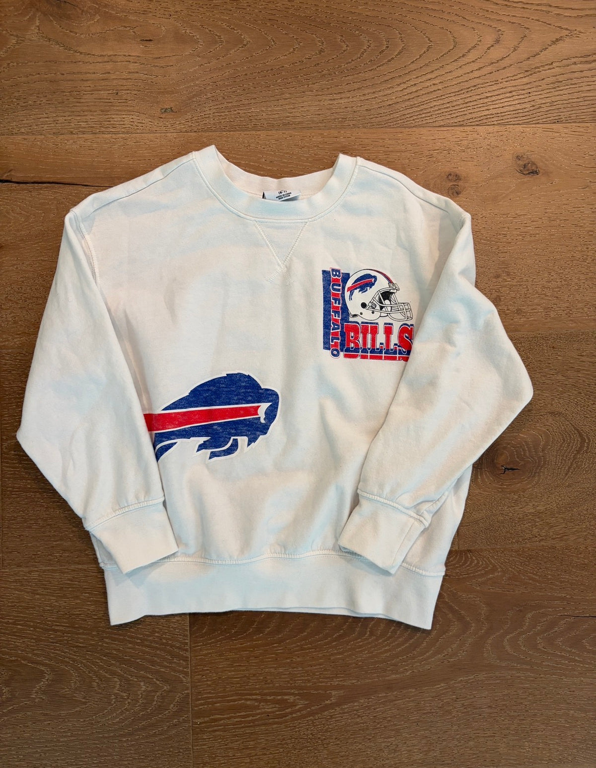 Seller #193 WORN ONCE NFL Brand Unisex Girls Boys Size 6/7 Buffalo Bills Sweatshirt