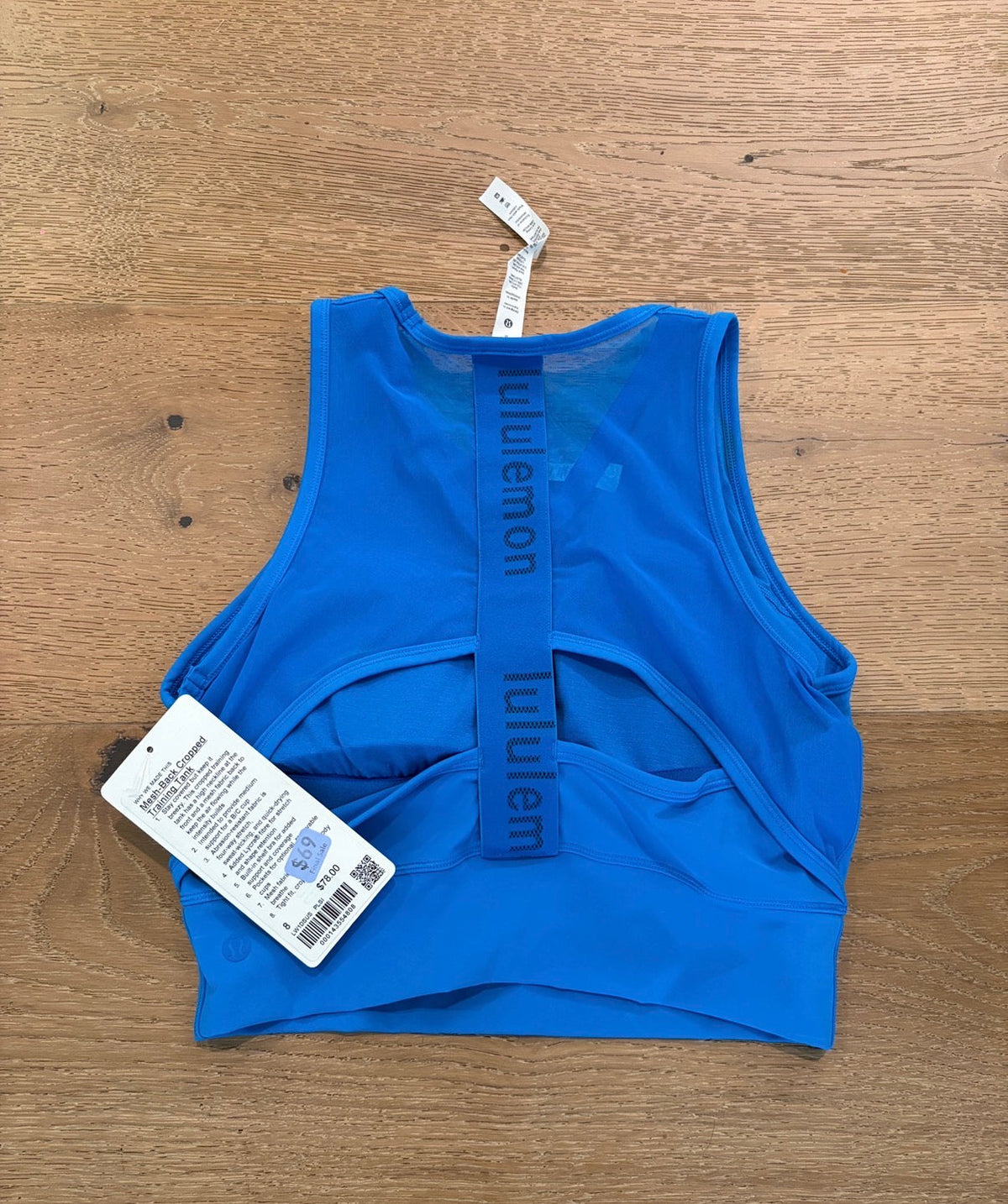 Seller #193 NWT RARE Lululemon Women's Size 8 Poolside Mesh-Back Cropped Training Tank
