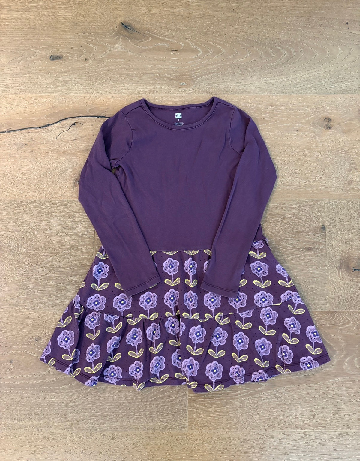 Seller #193 Tea Collection Girls Size 7 Purple Floral Dress
