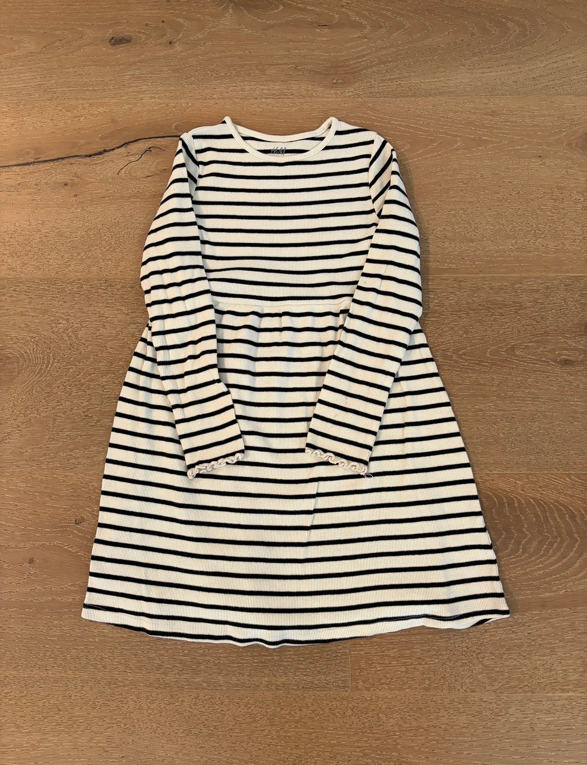 Seller #193 H&M Girls Size 6/7 Black-and-White Striped Dress