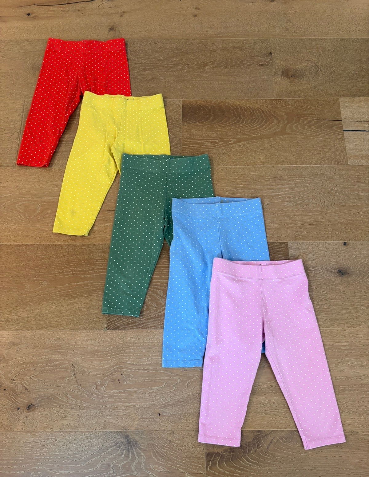 Seller #193 Mini Boden Girls 6/7 Multicolor Capris with White Polka Dot (Perfect for Autumn Layering!)