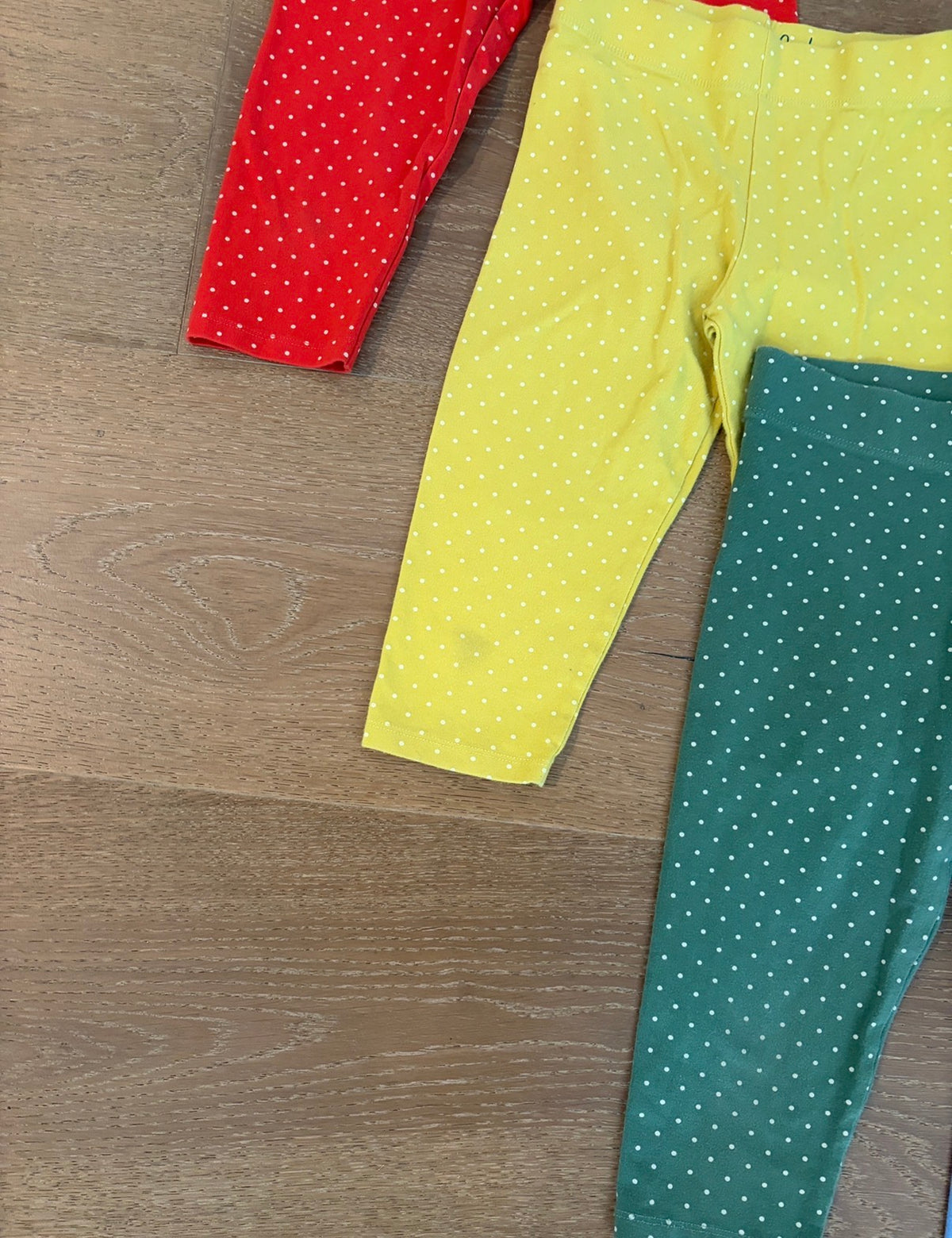 Seller #193 Mini Boden Girls 6/7 Multicolor Capris with White Polka Dot (Perfect for Autumn Layering!)