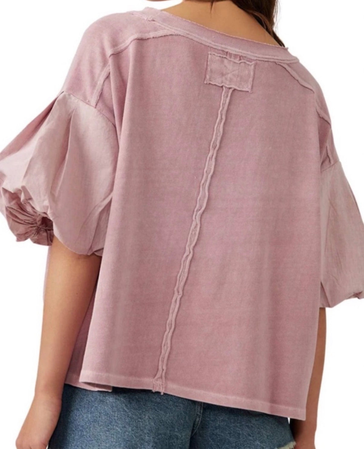 Seller #193 Free People We the Free Women's Size M Mauve Balloon Sleeve Shirt