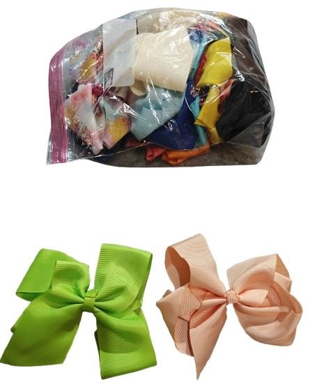 #7 Girls Large Hair Bows, Assorted colors, 10-15 bows