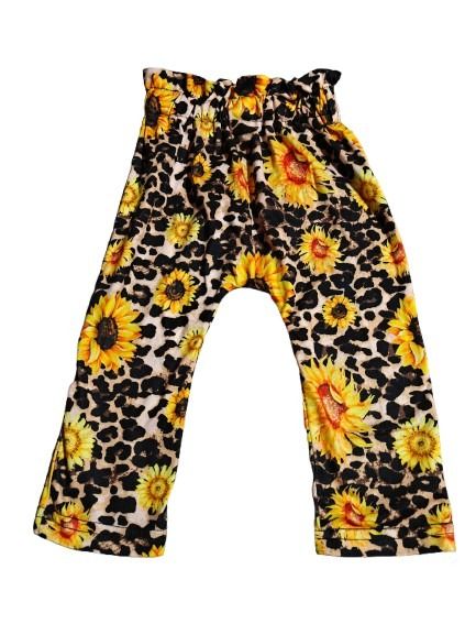 #7 SHEIN sunflower cheetah print pants, 9-18mo