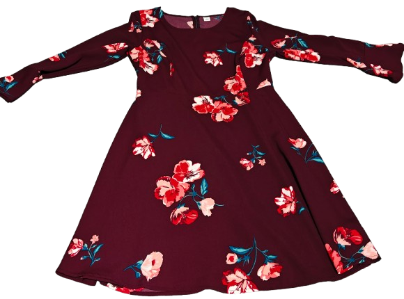 #7 Women's Medium, Old Navy Burgundy mid-length