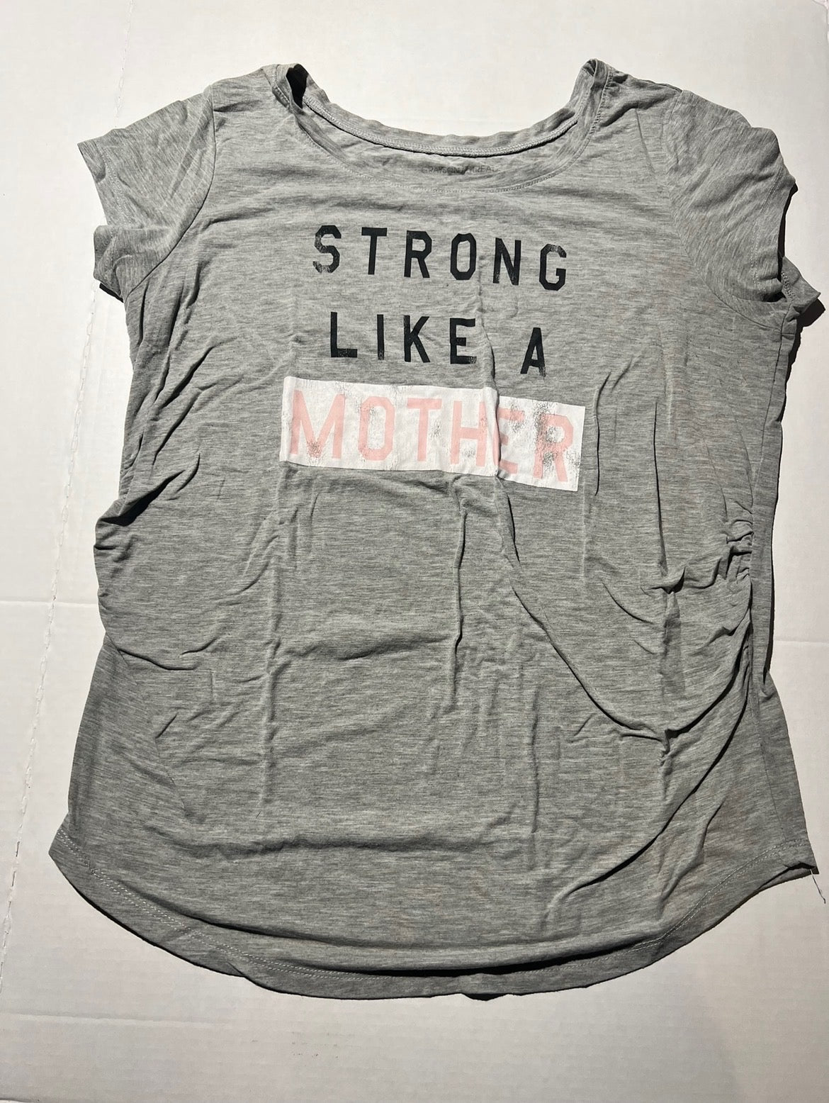 #100 Distressed Maternity Tee XL