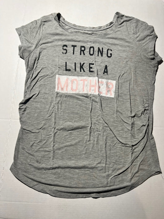 #100 Distressed Maternity Tee XL