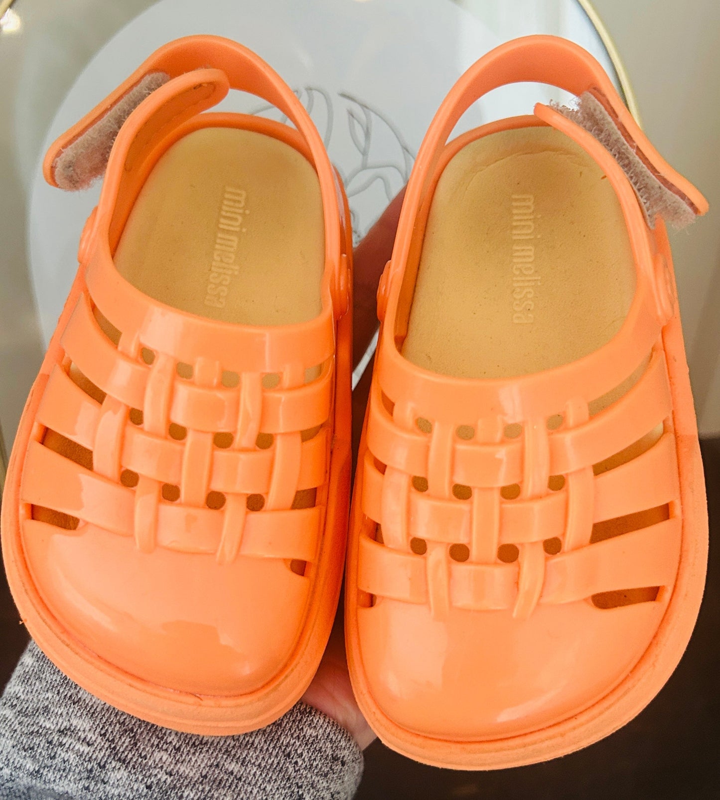#15 Mini Melissa (fits like 5c) Orange Platform Sandals