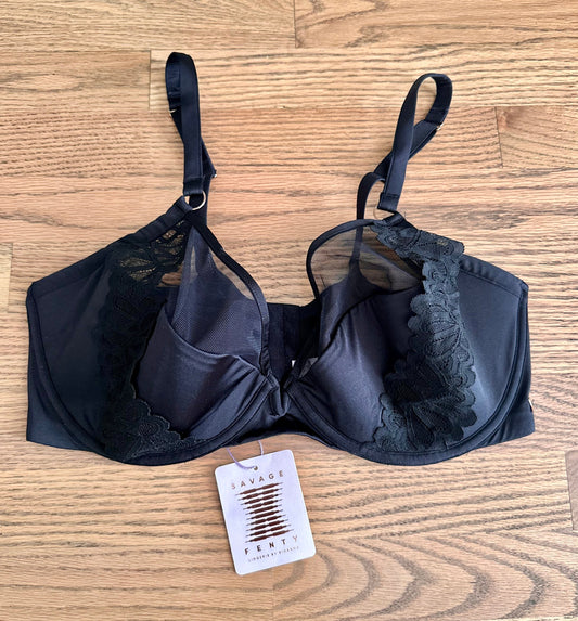 #108- Women’s, NEW! Savage Fenty Black Underwire Bra- Size 38G