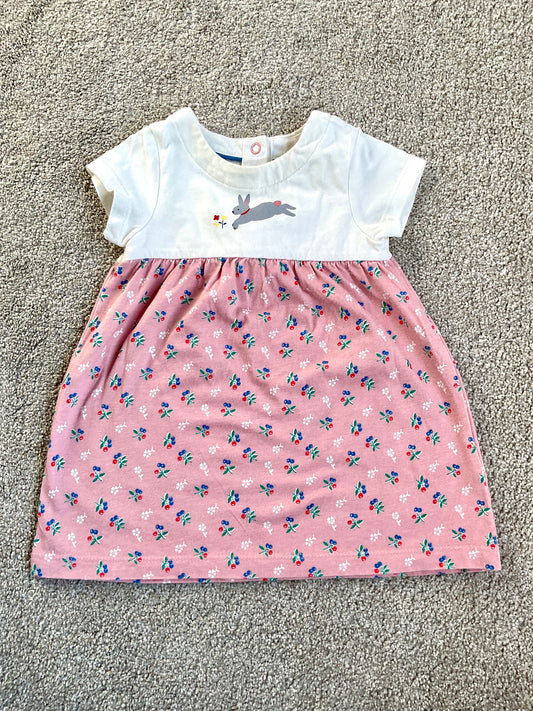 #68 Baby Boden 3-6 mo bunny dress, GUC