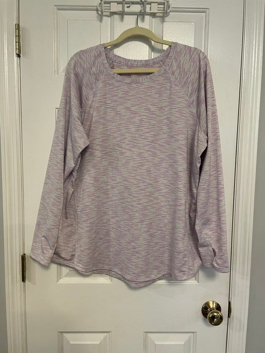Seller #12 | Tek Gear | Purple, Pinks, and White Athletic Long Sleeve Shirt with Thumb Holes | VGUC | Size 1X