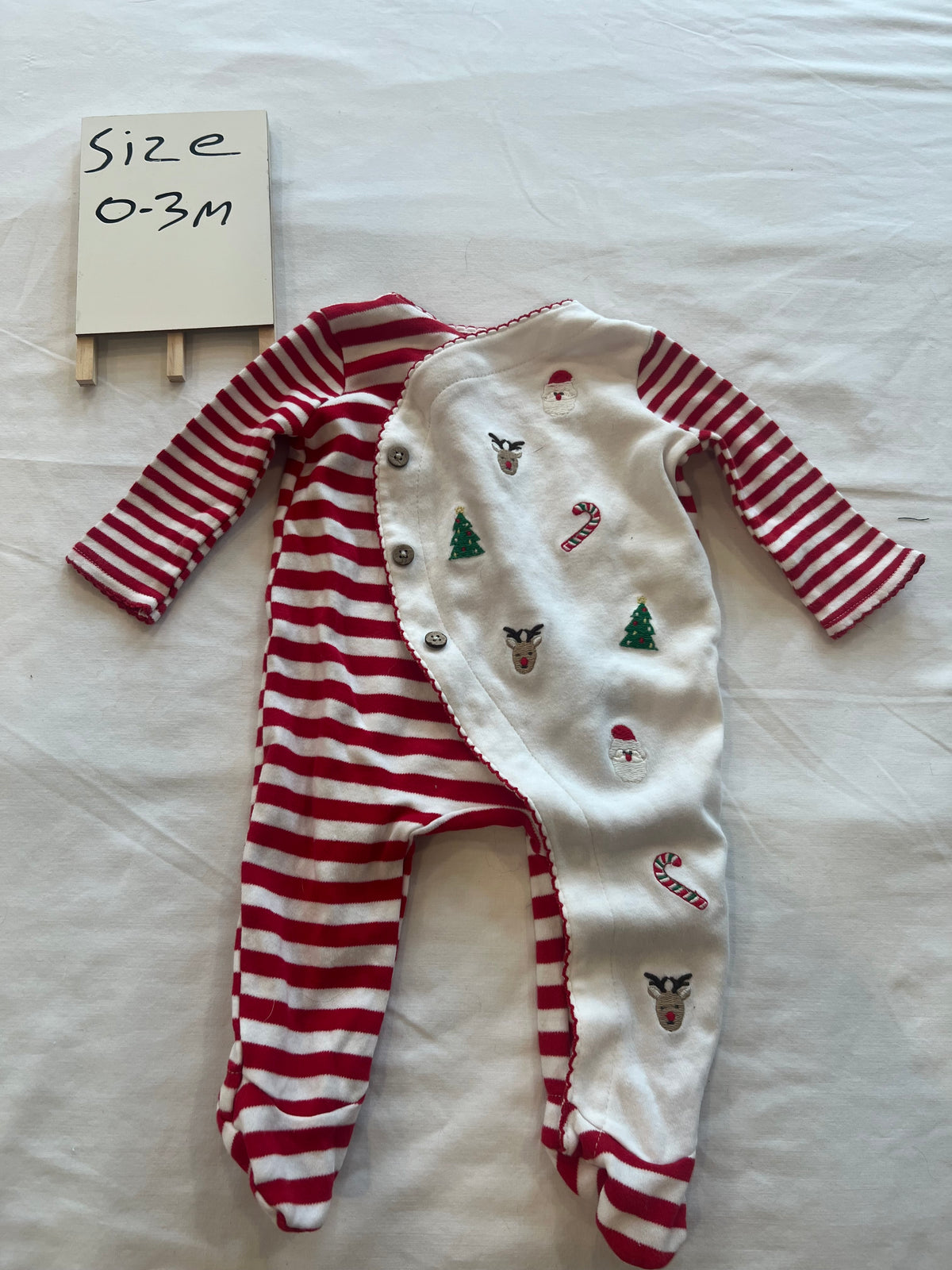 #24 size 0-3 month little sleepies and Mudpie Christmas baby bundle