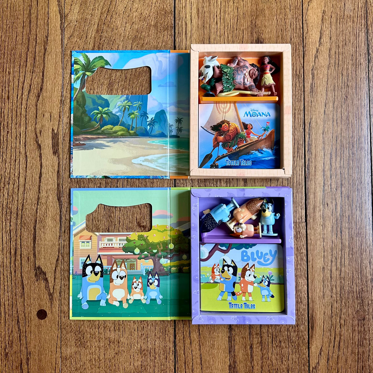 #113	Tattle Tales Set of 2, Moana and Bluey