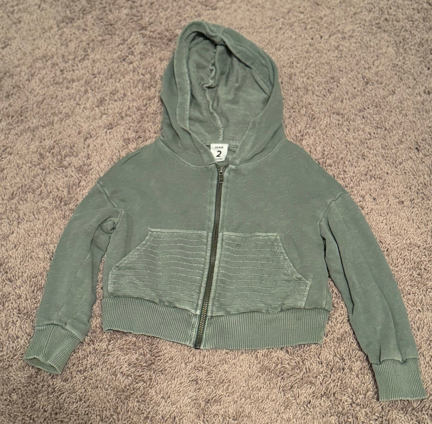 Stem Zip Up Size 2, Sage Green Gender Neutral