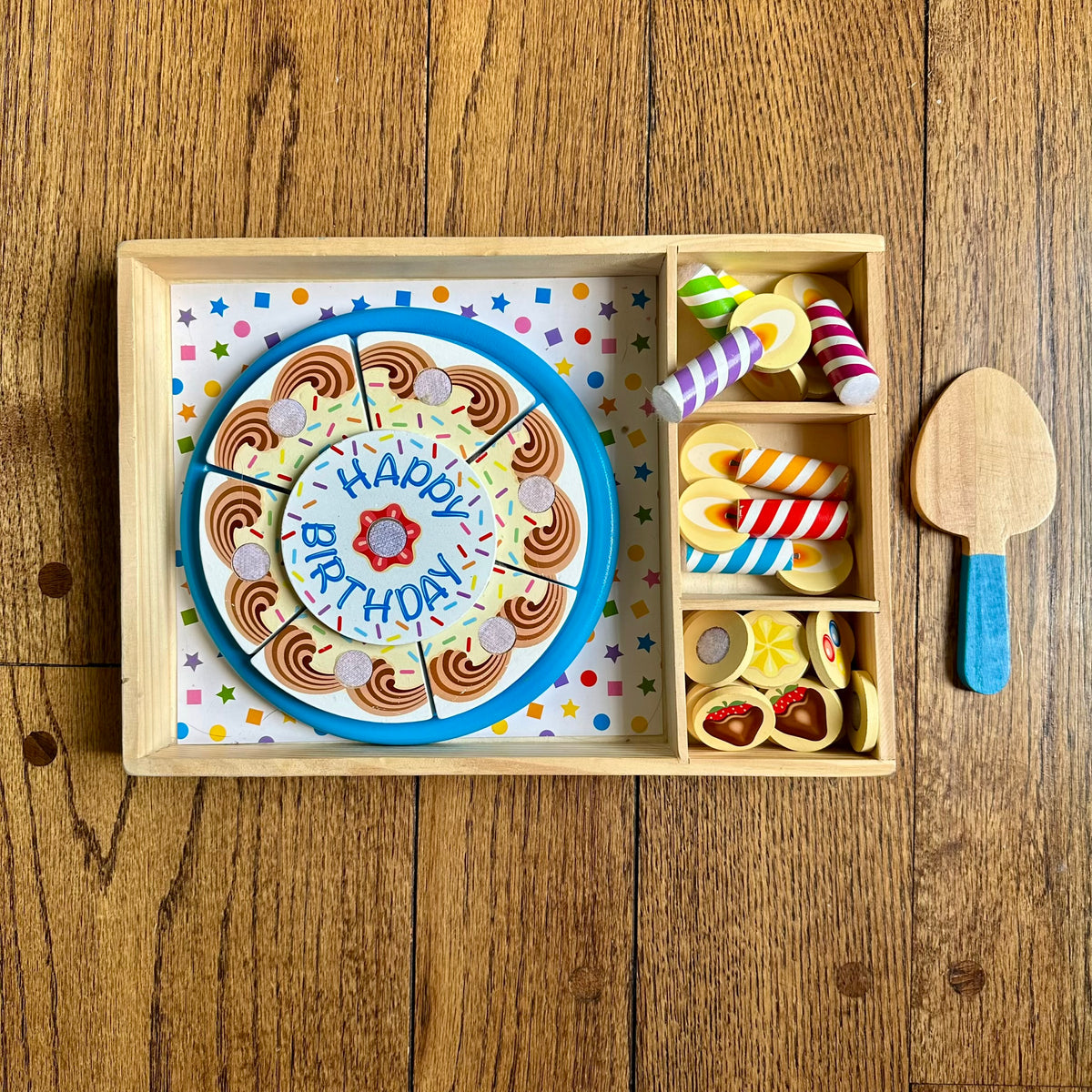 #113	Melissa & Doug Birthday Cake Wooden Toy Set