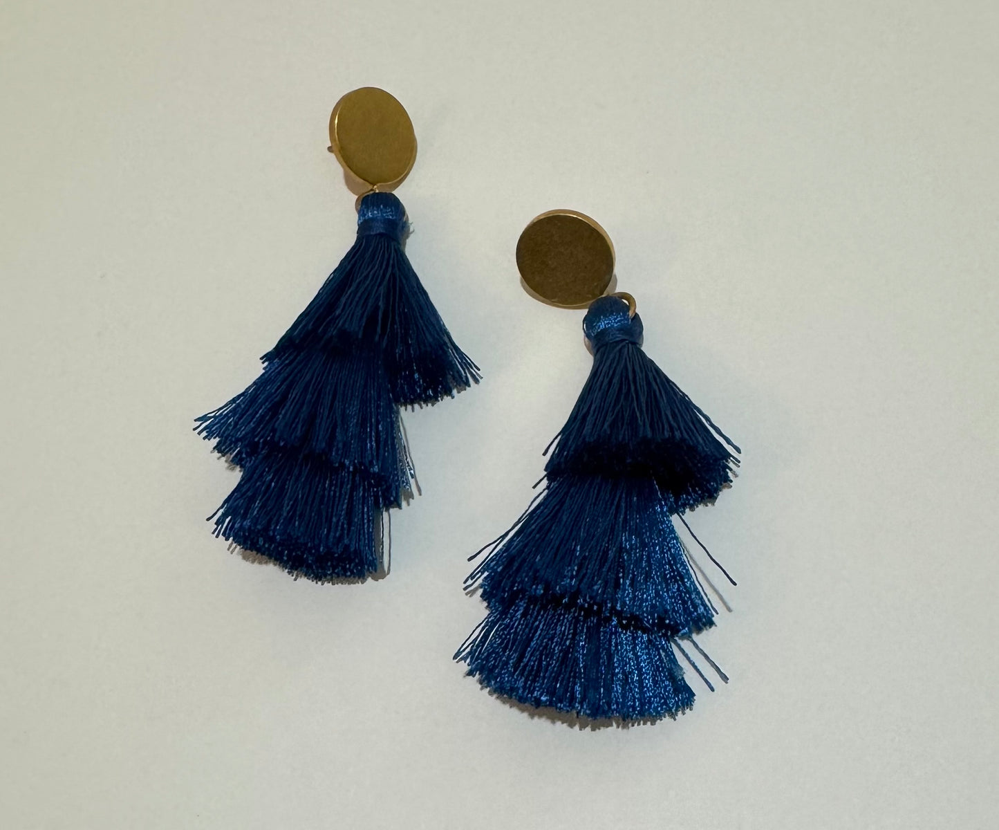 Women’s JCrew Blue and Gold Tassel Earrings