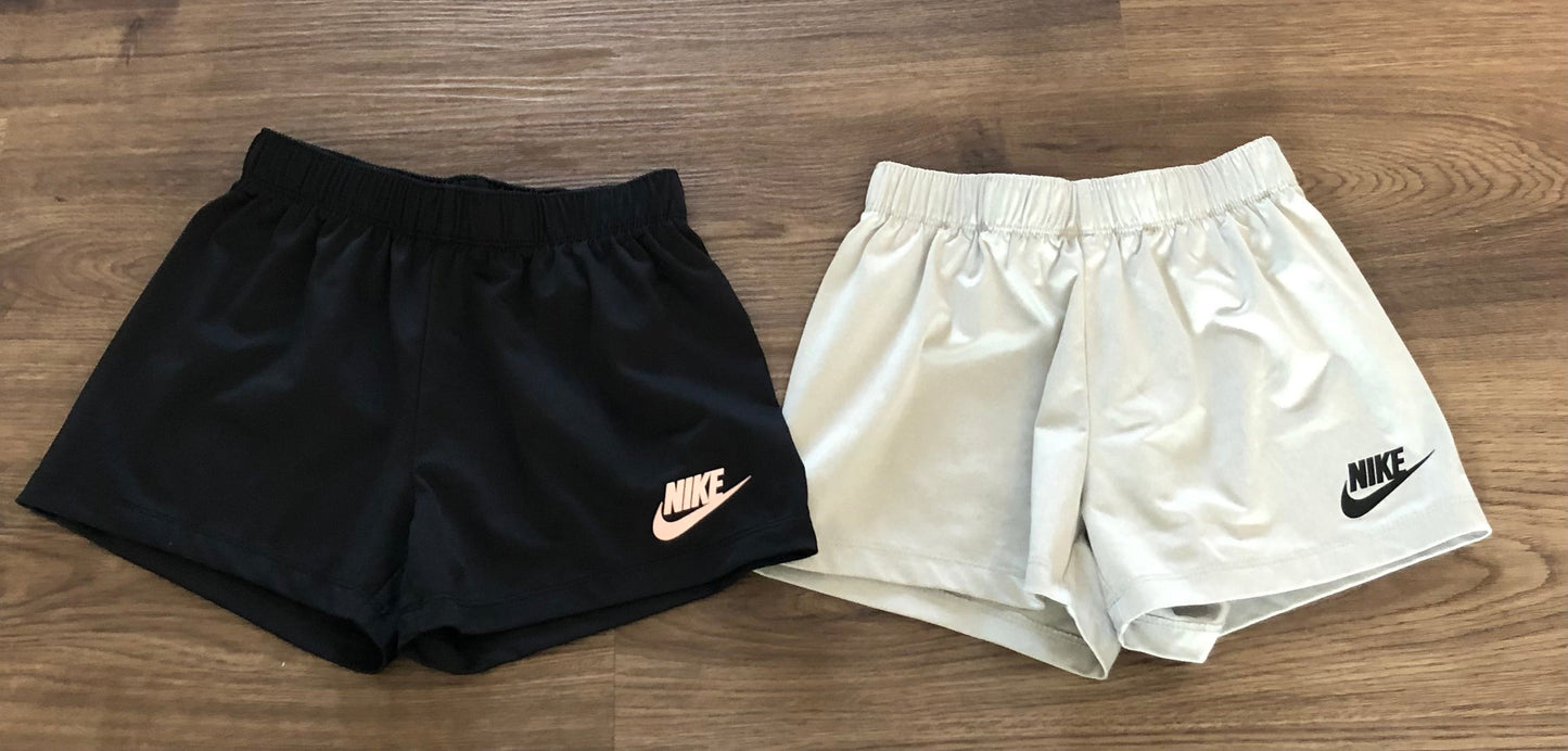 #82 Nike girls shorts bundle. Grey size 6, Black size 6x