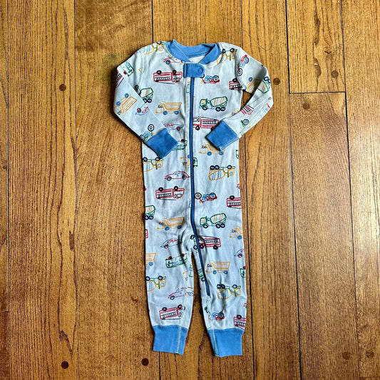 #113	EUC Boys Hanna Andersson Moon and Back Trucks Vehicles Blue Sleeper, size 2T
