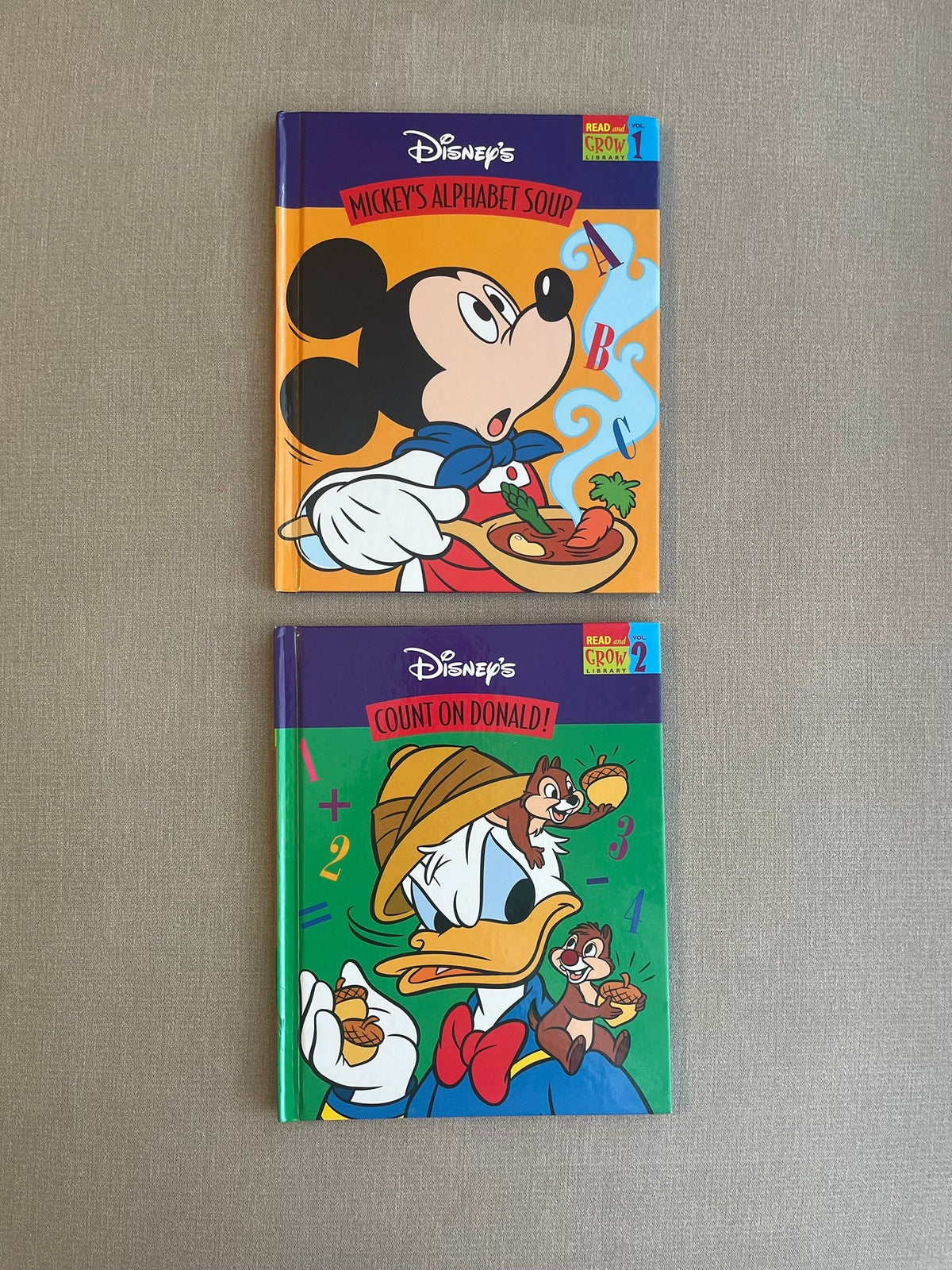 Seller #12 | Set of 2 | Disney Learning Letters/Phonics and Numbers/Early Math Books