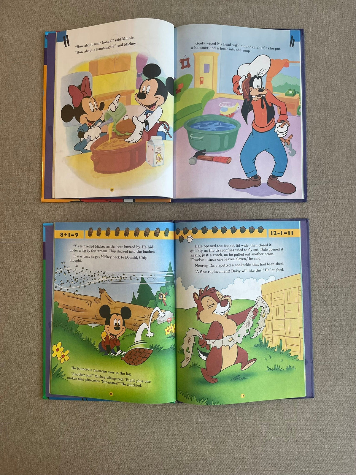 Seller #12 | Set of 2 | Disney Learning Letters/Phonics and Numbers/Early Math Books