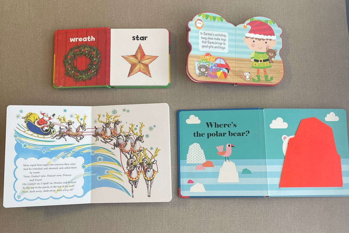 (REDUCED) Seller #12 | Set of 4 | Christmas/Santa Themed Books