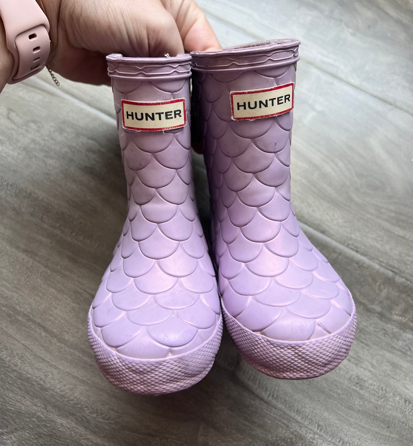 Girls US 6 - Hunter Mermaid Iridescent Boots