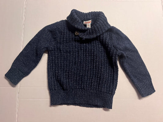 #74B Boys 2T Blue Sweater Cat and Jack