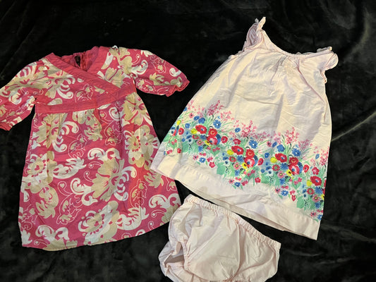 Pink Flower Dress Set 18-24months