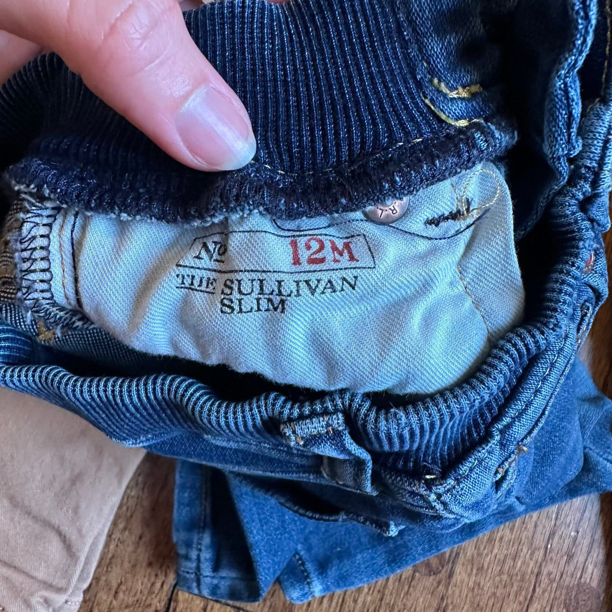 #113	EUC Boys Jean and Khaki Pant Bundle, size 6-12 months