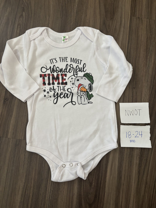 #138 - 18-24 Mo NWOT Christmas LS Onesie