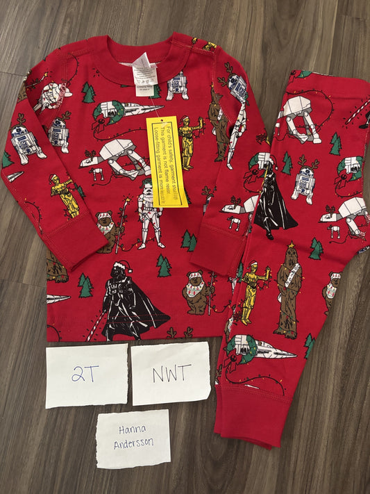 #138 - 2T NWT Hanna Andersson Star Wars Christmas PJs