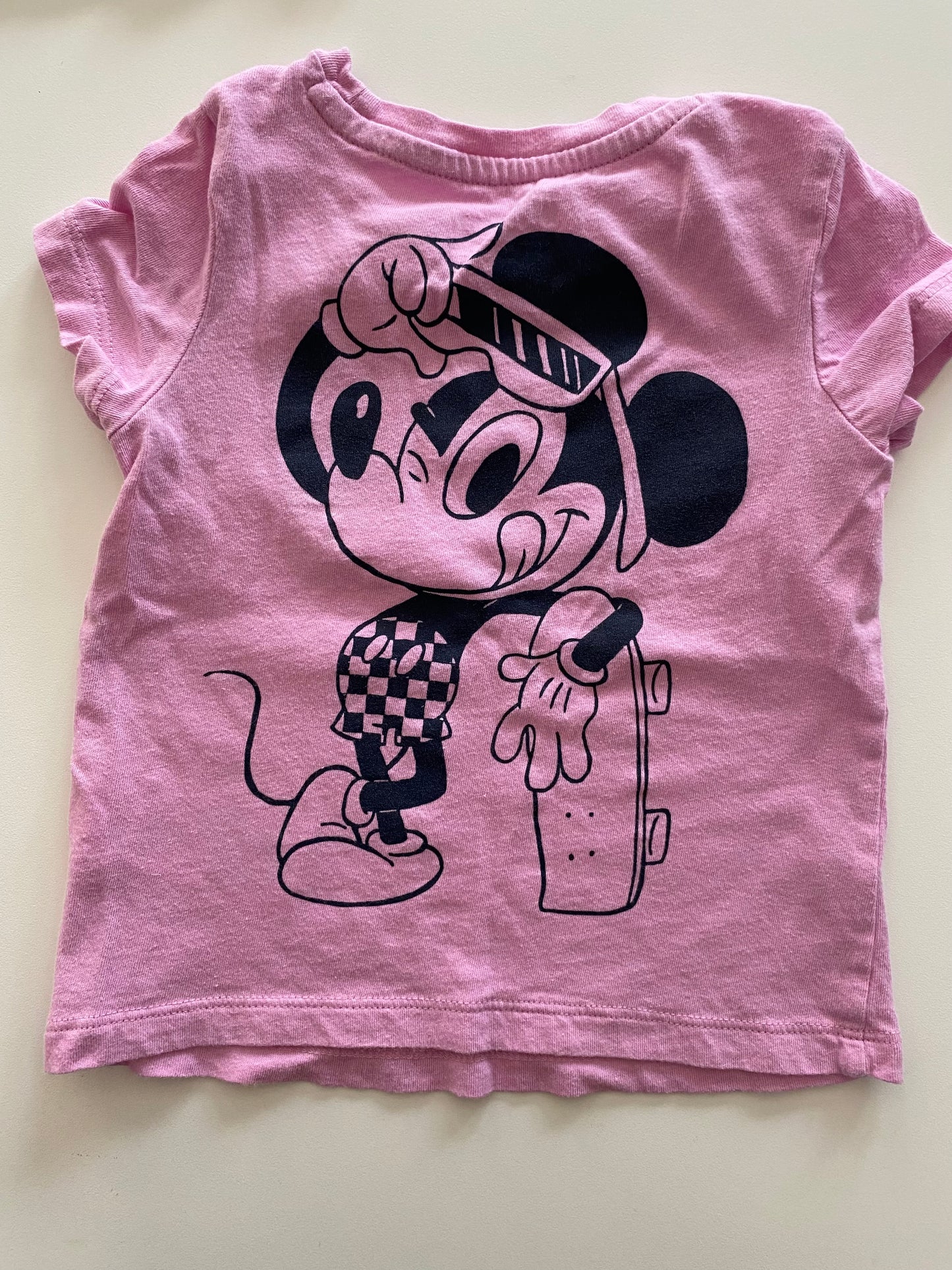 Disney purple Minnie Mouse and Disney Pink Mickey Mouse and Friends tie-dyed T-shirt bundle Girls 2T
