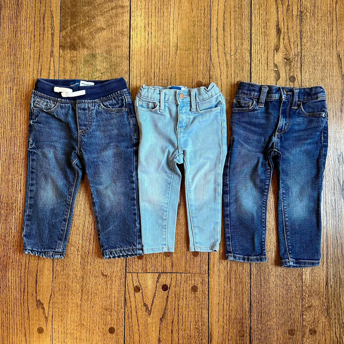 #113	GUC Boys Old Navy Jean Bundle, Skinny / Jeggings / Relaxed Slim Fleece-lined, size 18-24 months