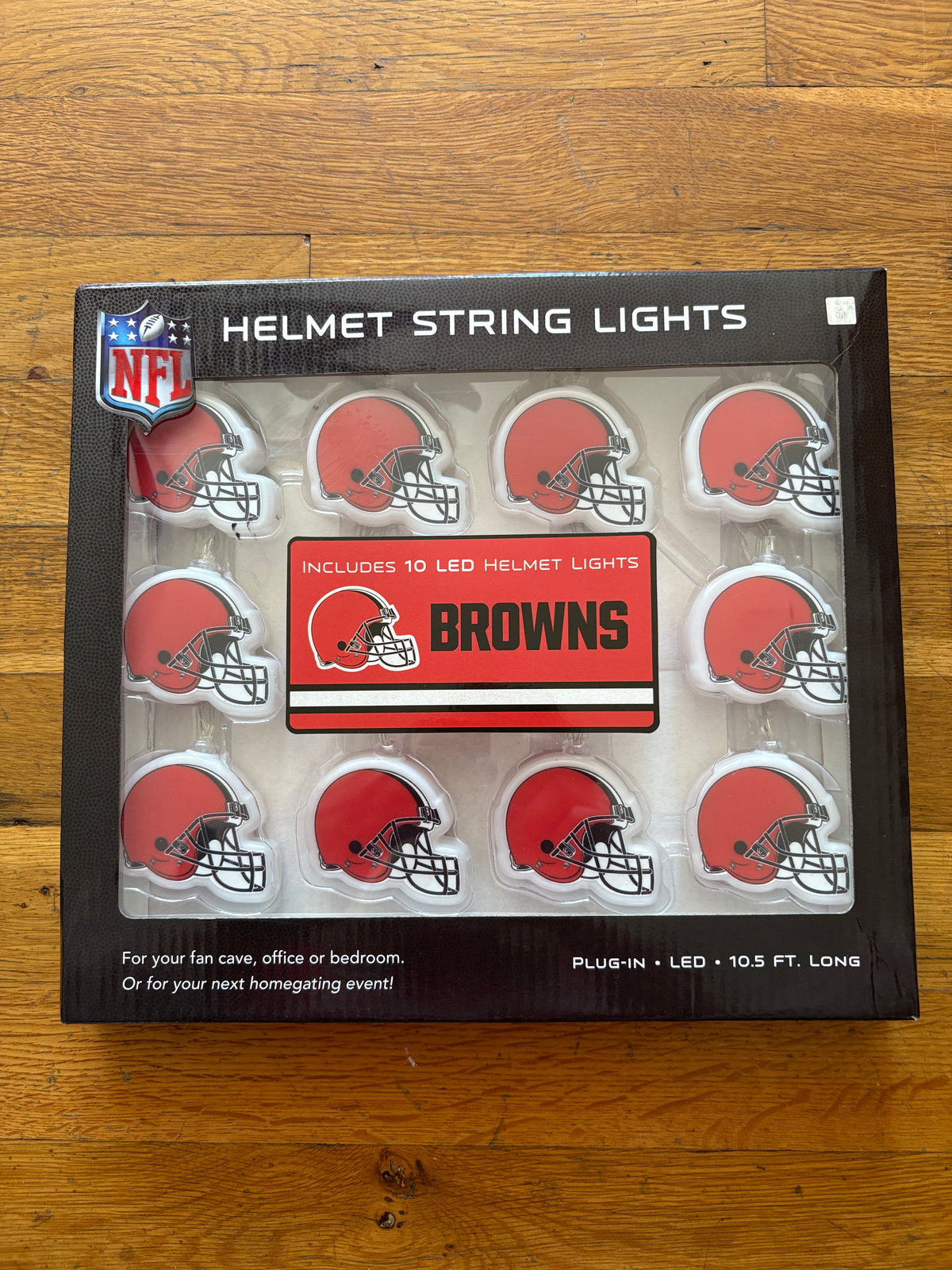 #116 Cleveland Browns Helmet String Lights 10 LED 10.5 FT Plug-In NEW