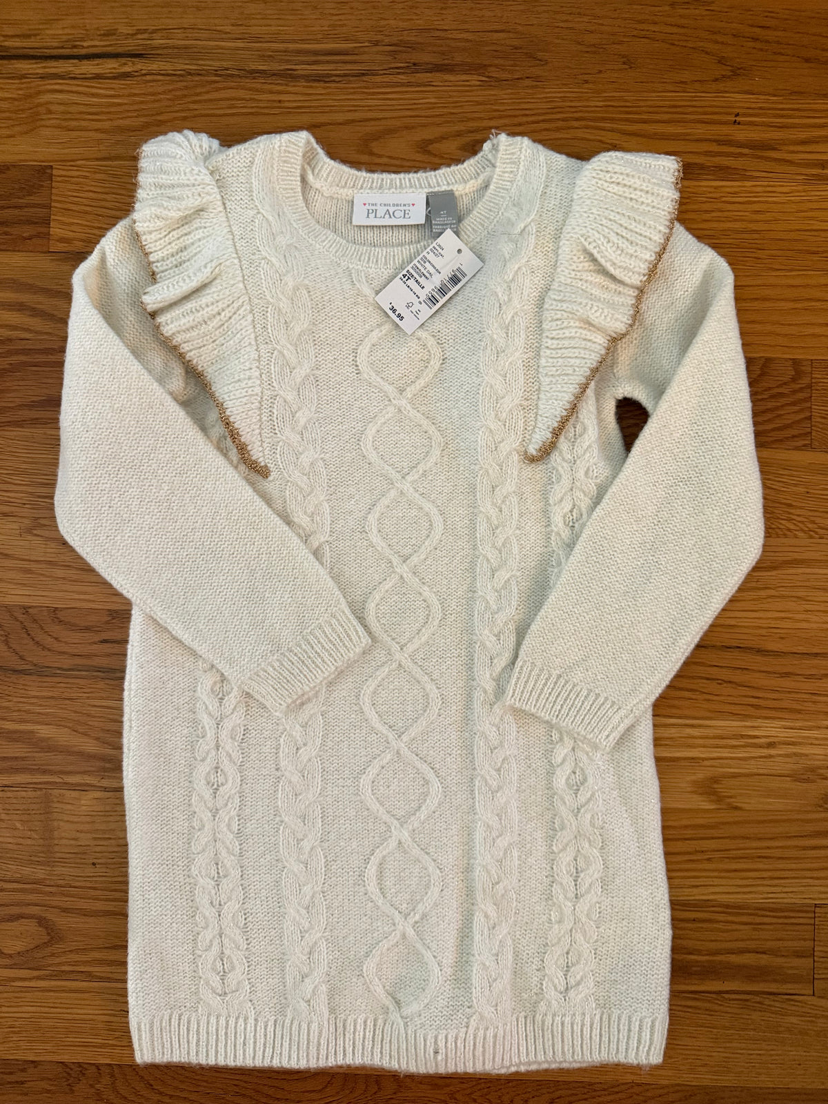 Seller #152 - NWT Gymboree girls size 5T sweater dress with gold accent
