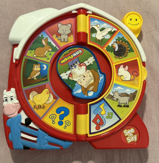 #211 REDUCED Fisher Price See and Say Spin Toy
