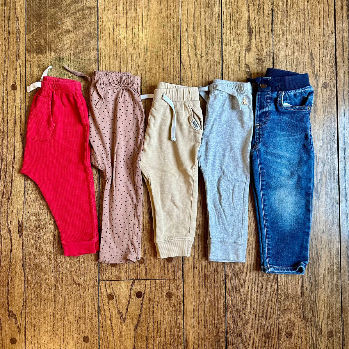 #113	GUC Boys Pants Bundle, set of 5, size 18-24 mo and 2T