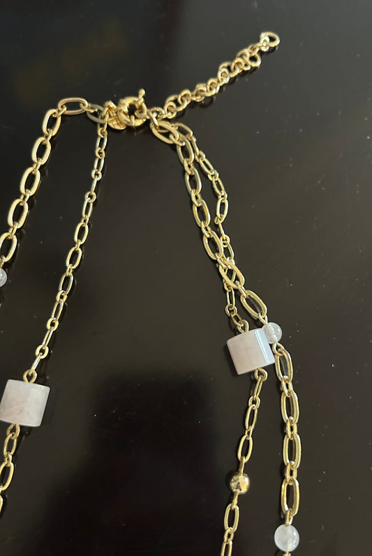 #18 Reduced! Talbots gold and pink necklace